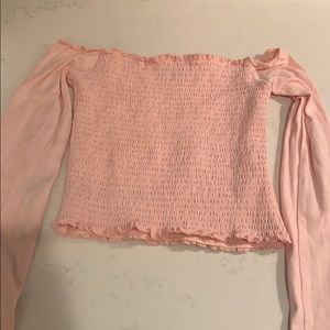 hollister off the shoulder long sleeve